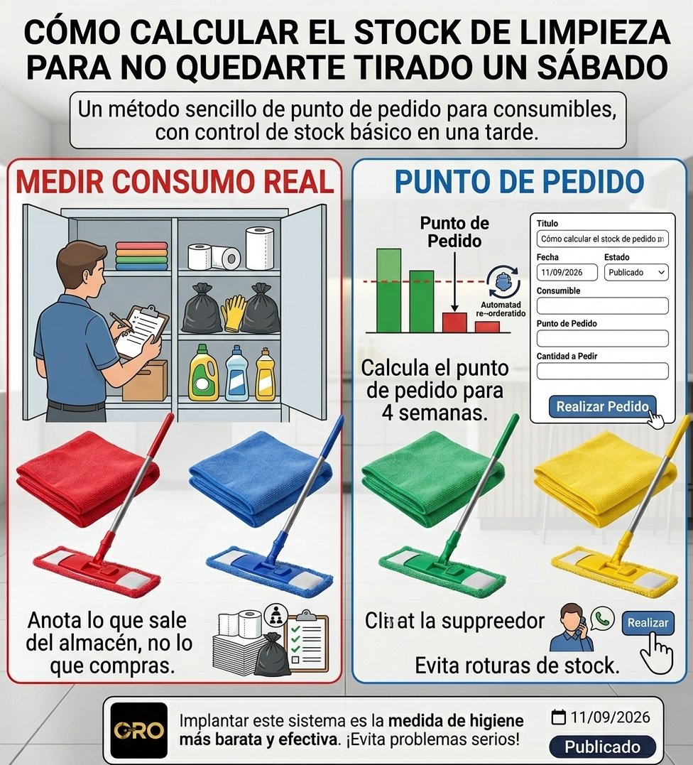 Cómo calcular el stock de limpieza para no quedarte tirado un sábado